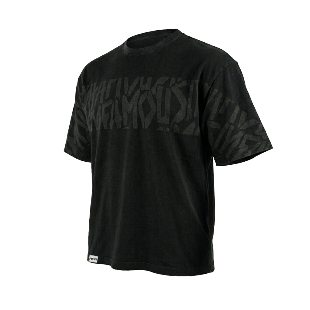 HERITAGE TEE - REPEAT / BLACK WASH