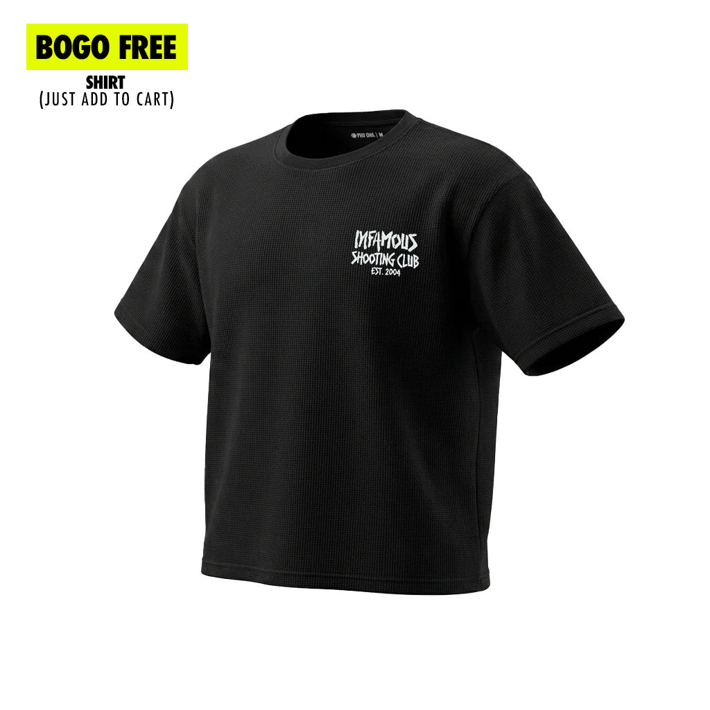 FOUNDATION WAFFLE TEE – BLACK WASH