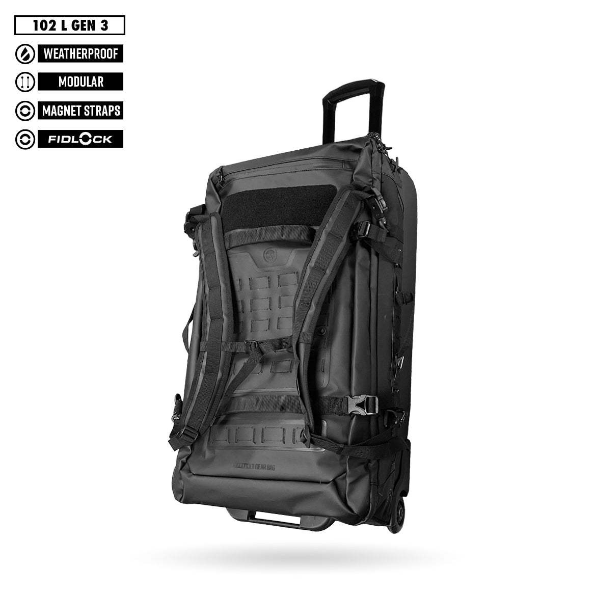 FNDN® MODULAR WEATHERPROOF ROLLING GEARBAG - 102L (GEN 3)