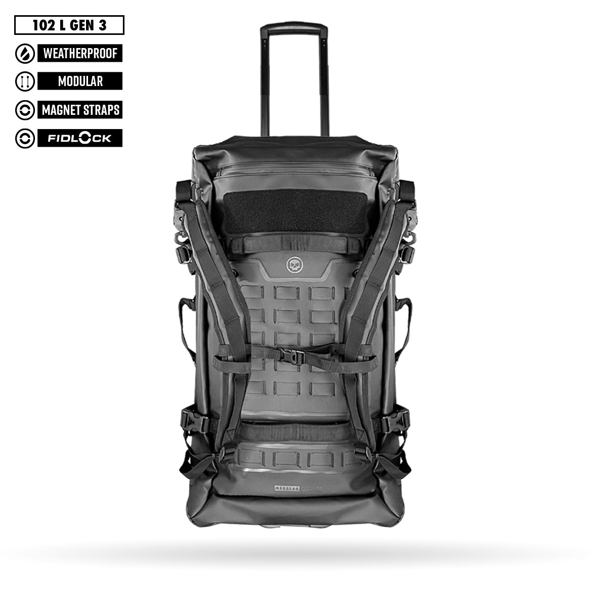 FNDN® MODULAR WEATHERPROOF ROLLING GEARBAG - 102L (GEN 3)