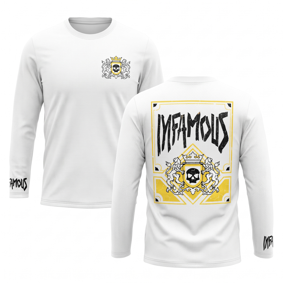 Crowns White - AeroSilk Long Sleeve