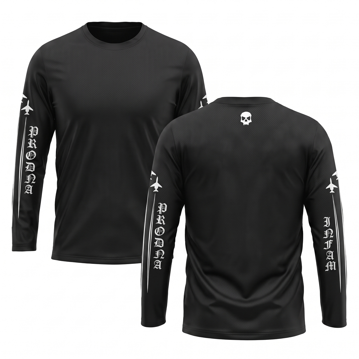 Fuel The Jets (Blk/White) - AeroSilk Long Sleeve