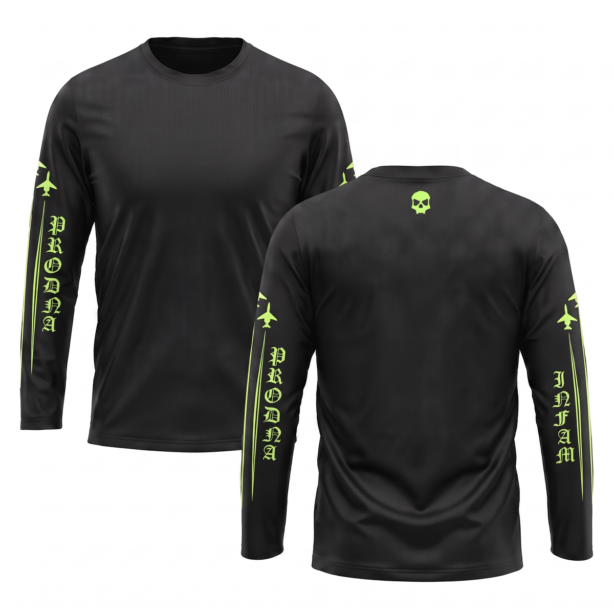 Fuel The Jets (Blk/Volt) - AeroSilk Long Sleeve