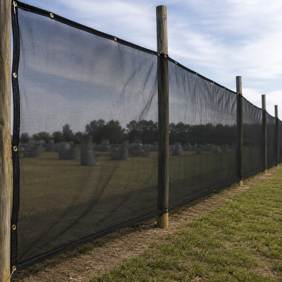 PAINTBALL HYBRID NETTING – HEM AND GROMMETS